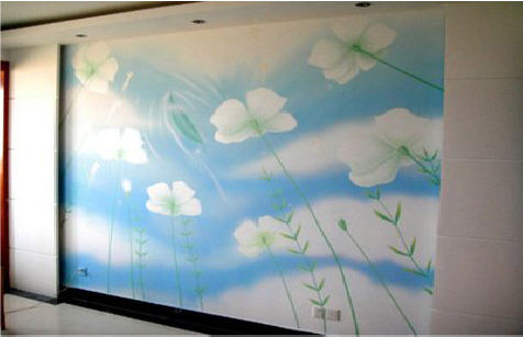 韩城画墙绘怎么画好白云的蓬松感？