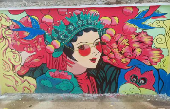 韩城墙体彩绘-网红墙