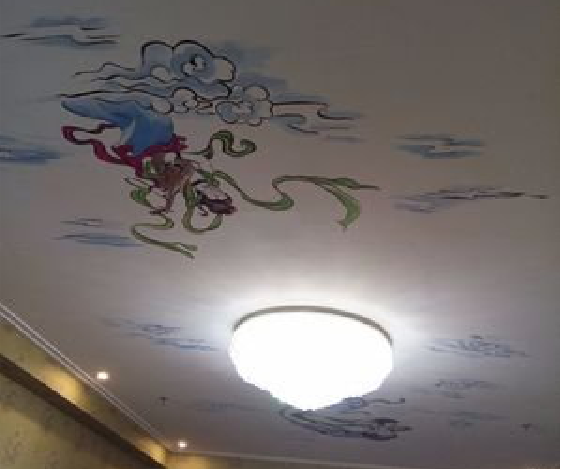 韩城如何快速绘制天花板上的手绘墙？