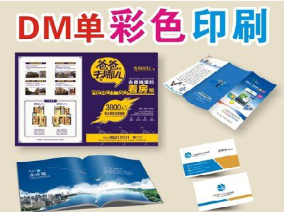韩城单页印刷，色彩搭配简单。