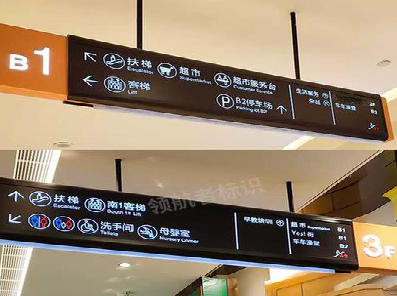 韩城如何通过商场标识牌引导客流分布？